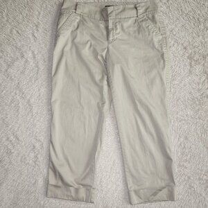 Women's Size 12 Eddie Bauer Mercer Fit Khaki Capris, 24" Inseam, Like New